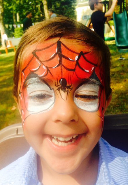 Spider face painting
