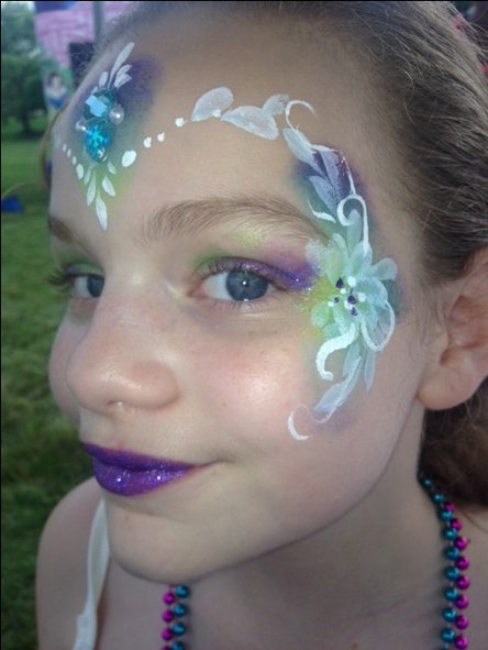 Floral face painting design