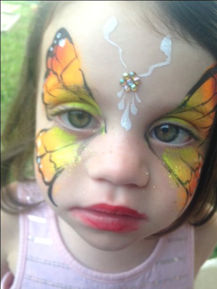 Butterfly face painting