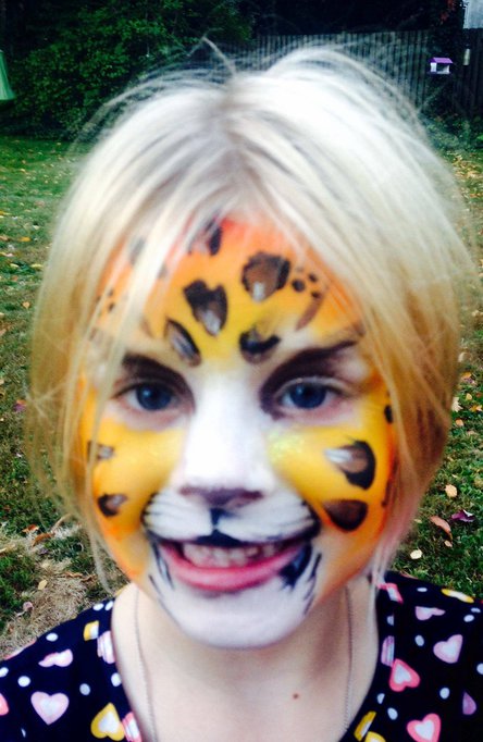 Leopard face painting