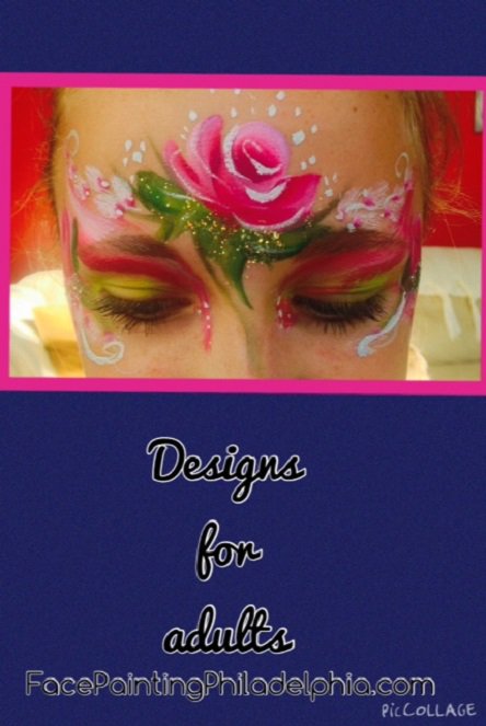 Rose face painting