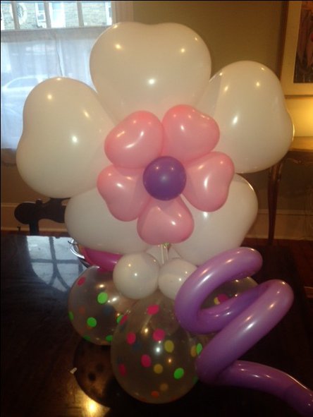 Flower balloon centerpiece