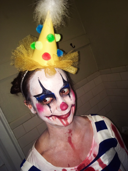 Killer clown face painting