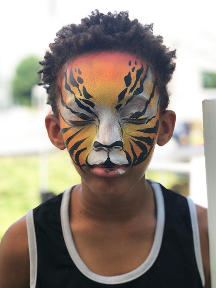 Tiger face painting ideas for kids