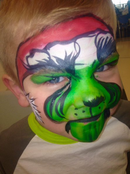 The Grinch face painting