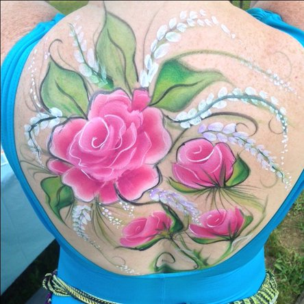 Rose body painting