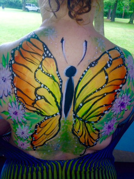 Butterfly body painting